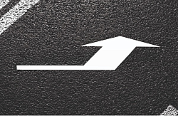 Форма из термопластика для дорожной разметки "Обозначение направления движения по полосе налево/направо" 5000 мм